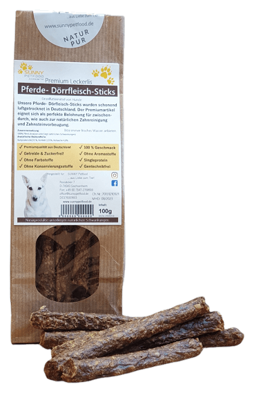 Pferd-Dörrfleisch-Sticks 100g