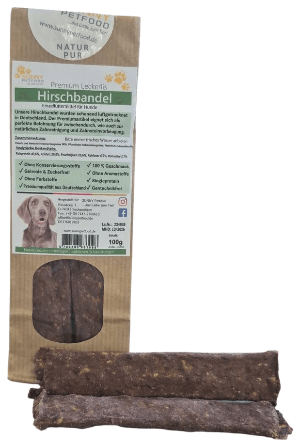 Hirschbandel/Fleischstreifen 100g