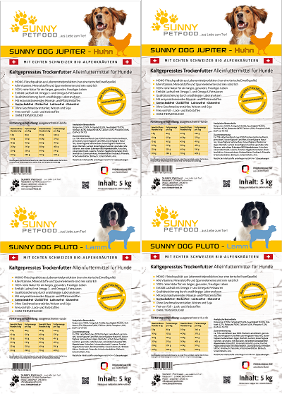 SUNNY Petfood - KALTGEPRESST - JUPITER + PLUTO 20 kg