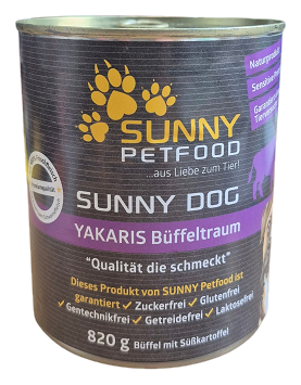 NEU - SUNNY Petfood YAKARIS Büffeltraum 820g - Kennenlernpreis!