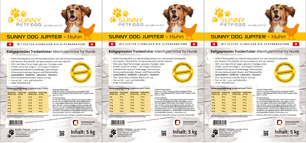 SUNNY Petfood - KALTGEPRESST - JUPITER 15 kg