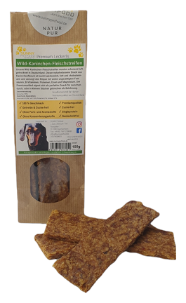 Wild-Kaninchen Fleischstreifen 100g