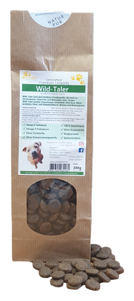 Hirsch-Lachs-Taler mit Süßkartoffeln und Maulbeere 200g